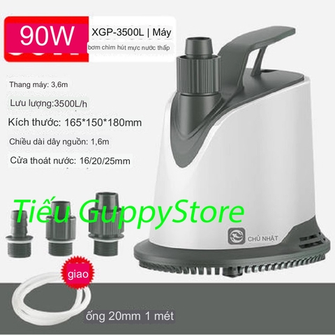 Máy Bơm Chìm Hút Đáy 360* Sunsun XGP-500, XGP-1000, XGP-1500, XGP-2500, XGP-3000, XGP-3500, XGP-5000, XGP-5500, XGP-4500