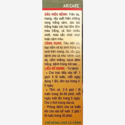 BENSOL Chuyên Xử Lý và Phòng Nấm Ký Sinh Trùng Cho Cá Cảnh 30ML