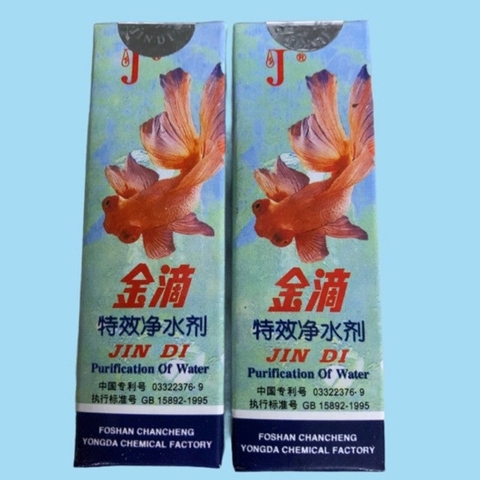 Dung Dịch Jindi - Làm trong nước cấp tốc, xử lý và hỗ trợ phòng ngừa nấm cho Hồ Cá (Chai 30ml)