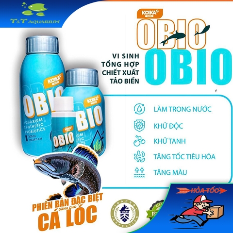 OBIO Cá Lóc - Vi Sinh Đặc Biệt dành cho Cá Lóc - Làm Trong Nước, Khử Mùi Hồ Cá