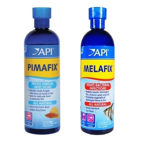 API Melafix và Pimafix - Dung Dịch Kháng Khuẩn - Kháng Nấm - Chăm Sóc Cá Cảnh