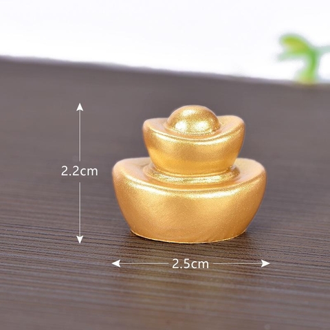 Mô Hình Thỏi Vàng, Tiểu Cảnh Đồng Vàng, Lư Vàng - Mô Hình Trang Trí Hồ Cá, Chậu Sen đá, Bonsai, Terrarium (ZC-323)