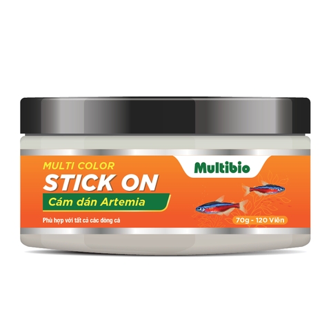 Cám Dán MULTIBIO Multi Color Stick On - Cám Dán Artemia giúp cá Tăng Màu và Tăng Trọng (Hộp 70gr - 120v)