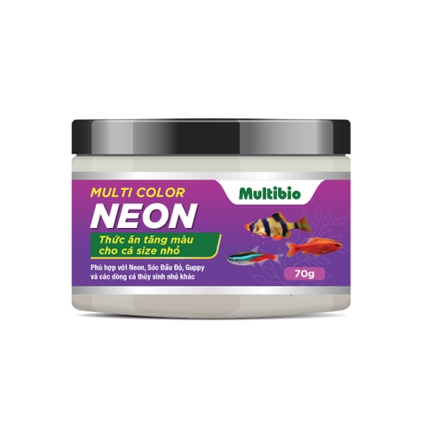 Cám Multibio Multi Color Neon - Thức Ăn Tăng Màu cho các loại cá cảnh nhỏ: Neon, Bảy Màu, Mún, Hồng kim...