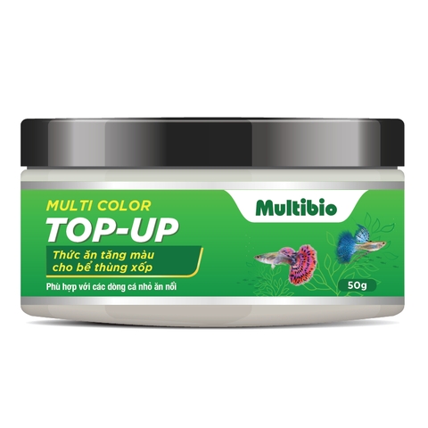 Cám Multibio Multi Color Top Up - Thức Ăn Dạng Nổi Giúp Cá Tăng Màu - Dành cho các loại cá cảnh nhỏ (Hủ 50gr)