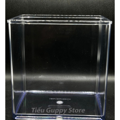 Keo Betta Trong Suốt 15x12x15cm - Keo Show Nhựa Chất Liệu Cao Cấp Tích Hợp nuôi cá Betta, Guppy, Cá Cảnh nhỏ, Tiểu Cảnh