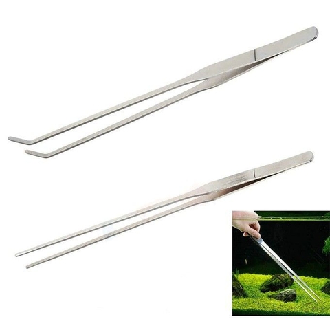 Nhíp cong - Nhíp thẳng Chất liệu Inox tốt -  chuyên dụng để trồng cây thủy sinh, gắp thức ăn cho Pet