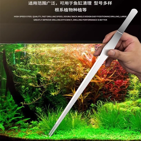 Nhíp cong - Nhíp thẳng Chất liệu Inox tốt -  chuyên dụng để trồng cây thủy sinh, gắp thức ăn cho Pet