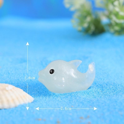 Phụ Kiện Tiểu Cảnh - Mô Hình Cá Heo Dạ Quang - Tiểu Cảnh Trang Trí Chậu Sen đá, Hồ Cá, Bonsai, Terrarium (PK-892)