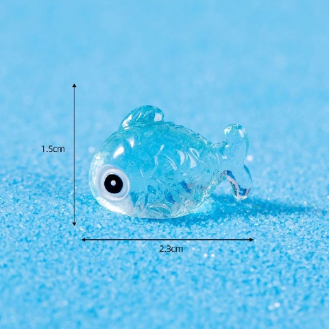 Phụ Kiện Tiểu Cảnh - Mô Hình Cá Vàng Dạ Quang - Tiểu Cảnh Trang Trí Chậu Sen đá, Hồ Cá, Bonsai, Terrarium (ZC-208)