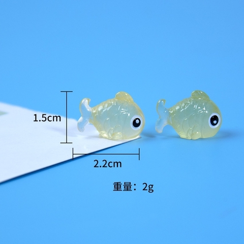 Phụ Kiện Tiểu Cảnh - Mô Hình Cá Vàng Dạ Quang - Tiểu Cảnh Trang Trí Chậu Sen đá, Hồ Cá, Bonsai, Terrarium (ZC-208)