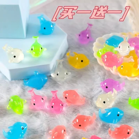 Phụ Kiện Tiểu Cảnh - Mô Hình Cá Heo Dạ Quang - Tiểu Cảnh Trang Trí Chậu Sen đá, Hồ Cá, Bonsai, Terrarium (PK-892)