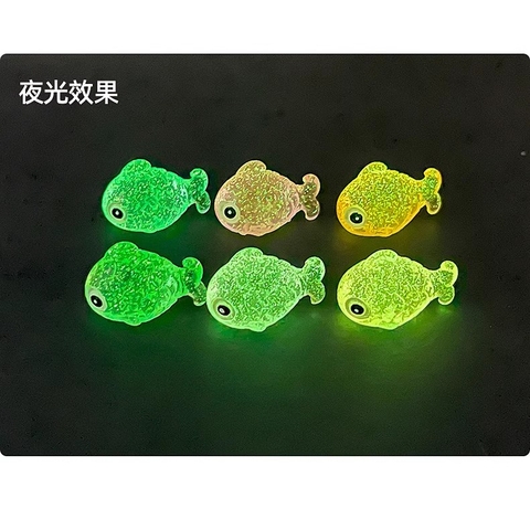 Phụ Kiện Tiểu Cảnh - Mô Hình Cá Vàng Dạ Quang - Tiểu Cảnh Trang Trí Chậu Sen đá, Hồ Cá, Bonsai, Terrarium (ZC-208)