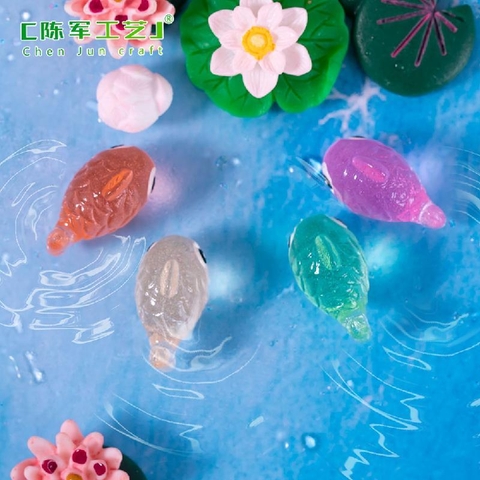 Phụ Kiện Tiểu Cảnh - Mô Hình Cá Vàng Dạ Quang - Tiểu Cảnh Trang Trí Chậu Sen đá, Hồ Cá, Bonsai, Terrarium (ZC-208)