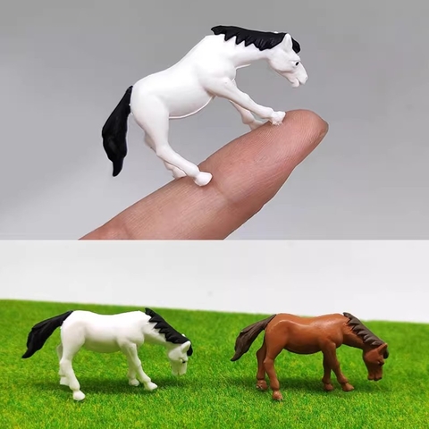 Mô Hình Ngựa Ăn Cỏ Trên Đồng Trang Trí Tiểu Cảnh, Terrarium, Bể cá Thủy Sinh (ZC-569)