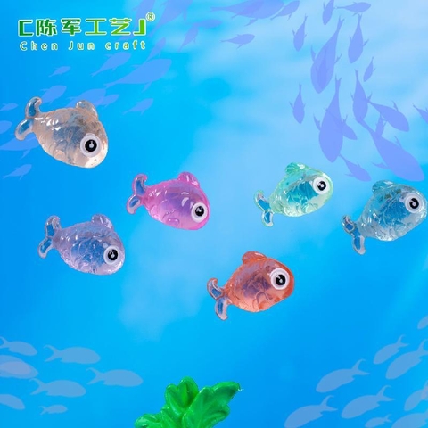 Phụ Kiện Tiểu Cảnh - Mô Hình Cá Vàng Dạ Quang - Tiểu Cảnh Trang Trí Chậu Sen đá, Hồ Cá, Bonsai, Terrarium (ZC-208)