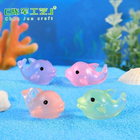 Phụ Kiện Tiểu Cảnh - Mô Hình Cá Heo Dạ Quang - Tiểu Cảnh Trang Trí Chậu Sen đá, Hồ Cá, Bonsai, Terrarium (PK-892)