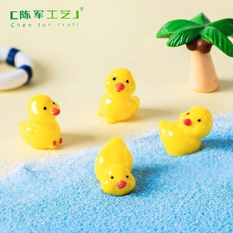 Mô hình Vịt Con, Vịt Trắng Vịt Vàng Đáng Yêu - Tiểu Cảnh Trang Trí Chậu Sen đá, Hồ Cá, Bonsai, Terrarium (ZC - 966)