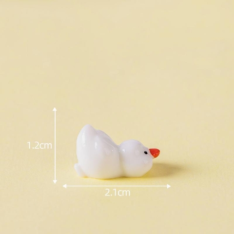 Mô hình Vịt Con, Vịt Trắng Vịt Vàng Đáng Yêu - Tiểu Cảnh Trang Trí Chậu Sen đá, Hồ Cá, Bonsai, Terrarium (ZC - 966)