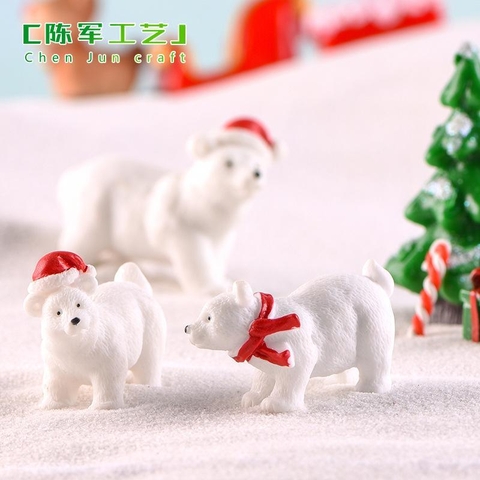 Phụ Kiện Tiểu Cảnh - Mô hình Noel, Giáng Sinh, Gấu Bắc Cực (ZC-334) - Tiểu Cảnh Trang Trí