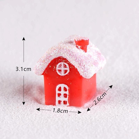 Phụ Kiện Tiểu Cảnh -Mô hình Nhà Tuyết Phủ (ZC-295) Noel, Giáng Sinh - Tiểu Cảnh Trang Trí Chậu Sen đá, Bonsai, Terrarium