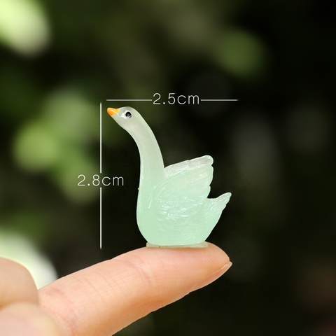 Phụ Kiện Tiểu Cảnh - Mô Hình Thiên Nga Dạ Quang (ZC-157) - Tiểu Cảnh Trang Trí Chậu Sen đá, Hồ Cá, Bonsai, Terrarium