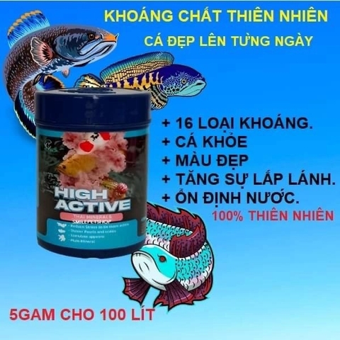 Cz5 HIGH ACTIVE khoáng chất giúp cá sung,giảm stress,lên màu đẹp. Hàng Thái Lan