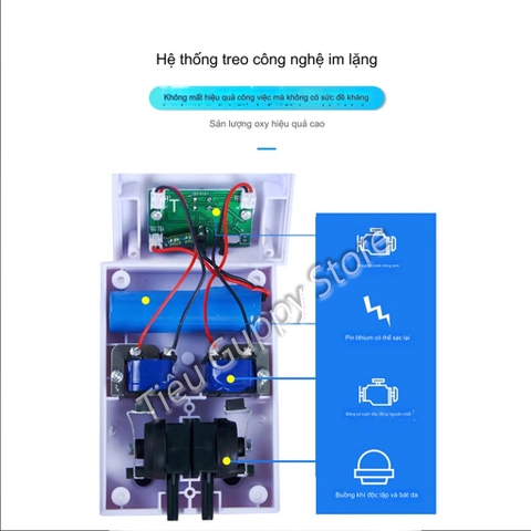 Máy Sủi Oxy Tích Điện SOBO SB168 - SB268, SB368, SB468 | Thích hợp sử dụng khi cúp điện, câu cá, di chuyển xa