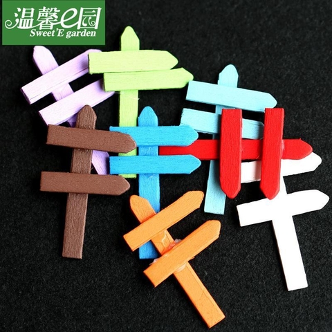 Phụ Kiện Tiểu Cảnh - Mô Hình Hàng Rào, Biển Chỉ Dẫn Bằng Gỗ (ZC-885) - Tiểu Cảnh Trang Trí Chậu Sen đá, Hồ Cá