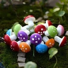 Phụ Kiện Tiểu Cảnh - Mô Hình Nấm Xốp Size 2Cm (ZC-726) - Tiểu Cảnh Trang Trí Chậu Sen đá, Hồ Cá, Bonsai, Terrarium