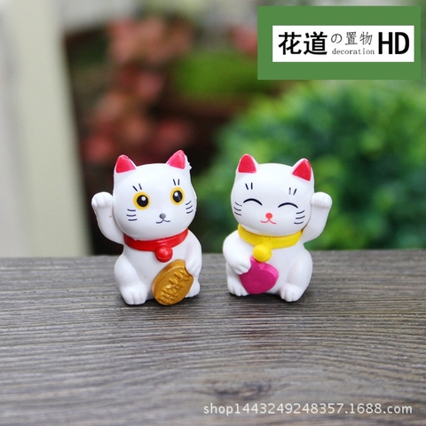 Phụ Kiện Tiểu Cảnh - Mô Hình Mèo Thần Tài Mini ( ZC - 431) - Tiểu Cảnh Trang Trí Chậu Sen đá, Hồ Cá, Bonsai, Terrarium