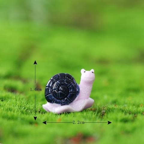 Phụ Kiện Tiểu Cảnh - Mô Hình Ốc Sên Ba Màu ( ZC - 183) - Tiểu Cảnh Trang Trí Chậu Sen đá, Hồ Cá, Bonsai, Terrarium