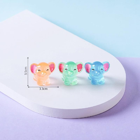 Phụ Kiện Tiểu Cảnh - Mô Hình Voi Nhỏ Dạ Quang (ZC-219) - Tiểu Cảnh Trang Trí Chậu Sen đá, Hồ Cá, Bonsai, Terrarium