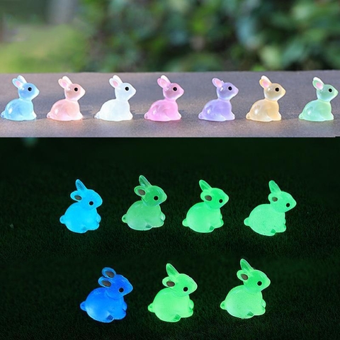 Mô Hình Thỏ Trắng, Thỏ Mini Dạ Quang (PK-893) - Tiểu Cảnh Trang Trí Chậu Sen đá, Hồ Cá, Bonsai, Terrarium