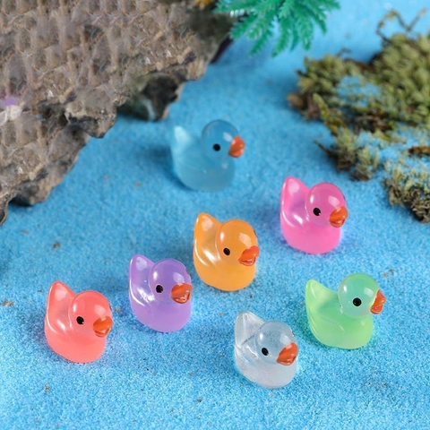 Phụ Kiện Tiểu Cảnh - Mô Hình Vịt Dạ Quang (PK-325) - Tiểu Cảnh Trang Trí Chậu Sen đá, Hồ Cá, Bonsai, Terrarium