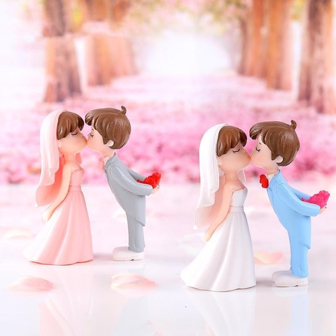 Phụ Kiện Tiểu Cảnh - Mô Hình Cặp Đôi Đám Cưới (PK-630) - Tiểu Cảnh Trang Trí Chậu Sen đá, Hồ Cá, Bonsai, Terrarium