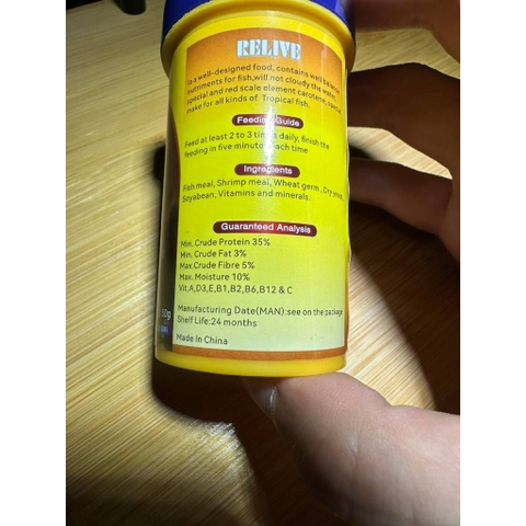 Cám Relive - Cám Dán Kính Thích hợp cho các loại cá thủy sinh