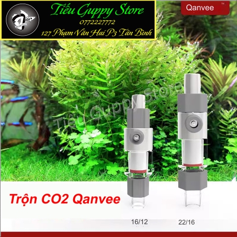 Trộn CO2 Qanvee M1 M2 P12/16mm - Bộ trộn bằng sứ nhỏ gọn, thích hợp cho hồ thủy sinh