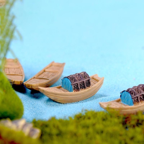 Phụ Kiện Tiểu Cảnh - Mô Hình Thuyền Nhỏ (ZC-270) - Tiểu Cảnh Trang Trí Chậu Sen đá, Hồ Cá, Bonsai, Terrarium
