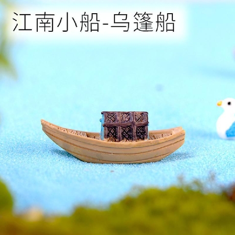 Phụ Kiện Tiểu Cảnh - Mô Hình Thuyền Nhỏ (ZC-270) - Tiểu Cảnh Trang Trí Chậu Sen đá, Hồ Cá, Bonsai, Terrarium