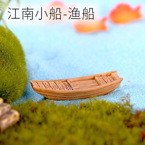 Phụ Kiện Tiểu Cảnh - Mô Hình Thuyền Nhỏ (ZC-270) - Tiểu Cảnh Trang Trí Chậu Sen đá, Hồ Cá, Bonsai, Terrarium