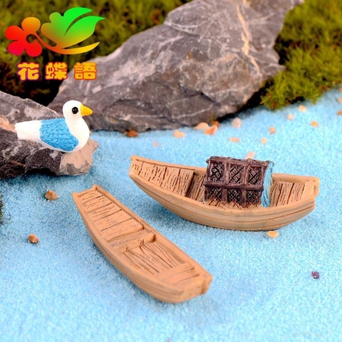 Phụ Kiện Tiểu Cảnh - Mô Hình Thuyền Nhỏ (ZC-270) - Tiểu Cảnh Trang Trí Chậu Sen đá, Hồ Cá, Bonsai, Terrarium