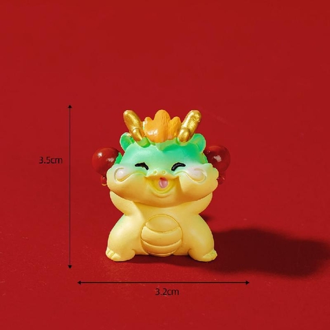 Phụ Kiện Tiểu Cảnh - Mô Hình Rồng Vàng Năm Mới (ZC-946) - Tiểu Cảnh Trang Trí Chậu Sen đá, Hồ Cá, Bonsai, Terrarium