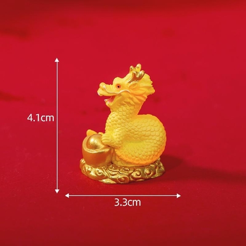 Phụ Kiện Tiểu Cảnh - Mô Hình Rồng Vàng Năm Mới (ZC-932) - Tiểu Cảnh Trang Trí Chậu Sen đá, Hồ Cá, Bonsai, Terrarium