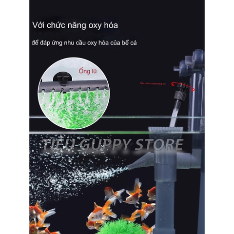 Lọc Treo SOBO SF150 - SF350 - SF550 Kèm Lọc Váng cho Hồ Cá, Hồ Thủy Sinh, Hồ Rùa