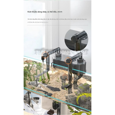 Lọc Treo SOBO SF150 - SF350 - SF550 Kèm Lọc Váng cho Hồ Cá, Hồ Thủy Sinh, Hồ Rùa