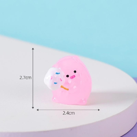 Phụ Kiện Tiểu Cảnh - Mô Hình Heo Con, Heo Dạ Quang (ZC-979) - Tiểu Cảnh Trang Trí Chậu Sen đá, Hồ Cá, Bonsai, Terrarium