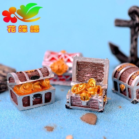 Phụ Kiện Tiểu Cảnh - Mô Hình Rương Kho Báu (ZC-269) - Tiểu Cảnh Trang Trí Chậu Sen đá, Hồ Cá, Bonsai, Terrarium