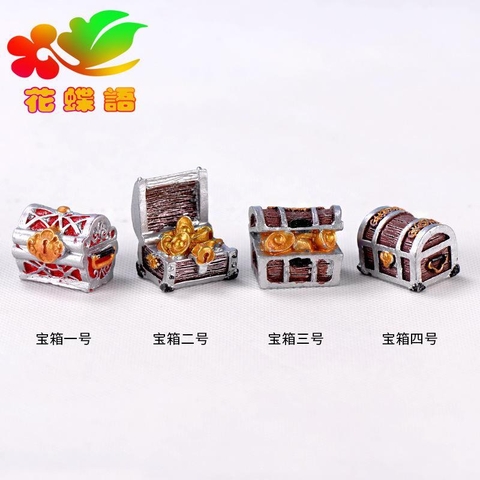 Phụ Kiện Tiểu Cảnh - Mô Hình Rương Kho Báu (ZC-269) - Tiểu Cảnh Trang Trí Chậu Sen đá, Hồ Cá, Bonsai, Terrarium