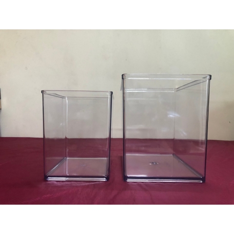 Keo Betta Trong Suốt 20x15x18cm và 15x12x15cm -  Keo Show Nhựa Chất Liệu Cao Cấp